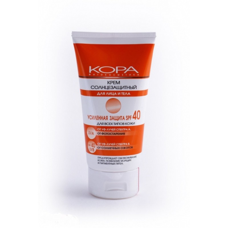 Солнцезащитный крем КОРА SPF-40 для лица и тела